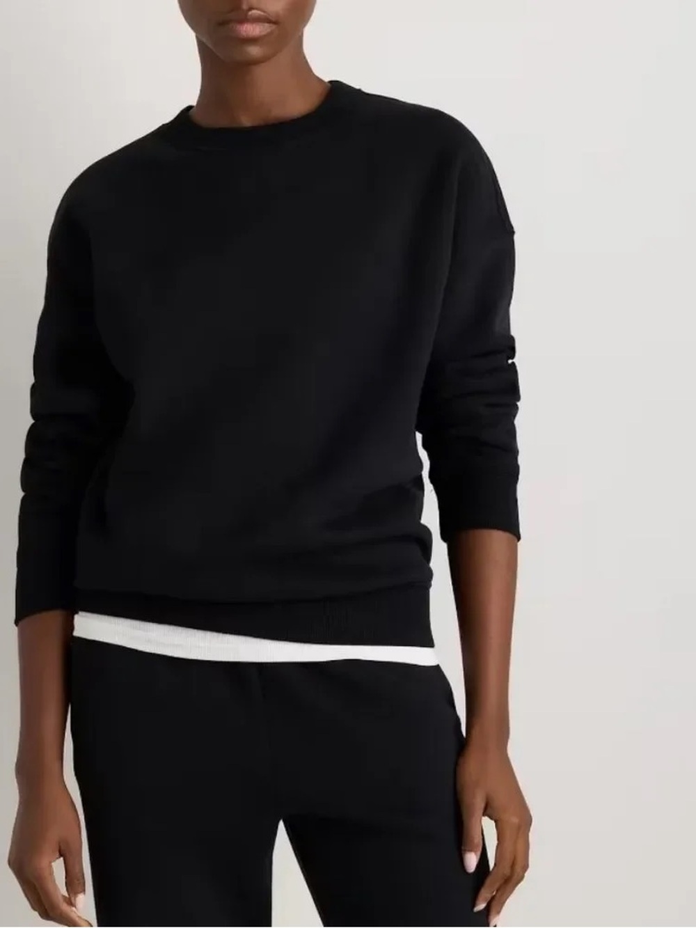 Quince organic cotton blend everyday crew neck sweatshirt